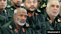 سرتیپ محمد مارانی (چپ)، فرمانده قرارگاه قدس سپاه در جنوب شرق ایران