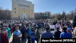 Митинг «против китайской экспансии» в Алматы. 27 марта 2021 года.