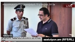Андриас Гукасян в суде, Ереван, 31 июля 2017 г․  