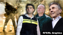 Важа Сирадзе, Звиад Харазишвили и Бидзина Иванишвили (коллаж)