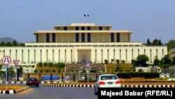 ساختمان پارلمان پاکستان در اسلام‌آباد.