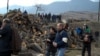 Armenia - Environmental activists protest at Teghut forest, 15Jan2012.