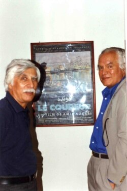 بهمن مقصودلو در کنار بهرام بیضایی