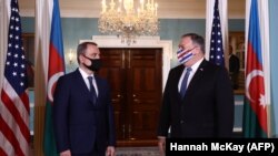 Зустріч держсекретаря США Майка Помпео з міністром закордонних справ Азербайджану Джейхуном Байрамовим, Вашингтон, 23 жовтня 2020 року