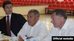 Рөстәм Миңнеханов (у) һәм Марат Хөснуллин(у)