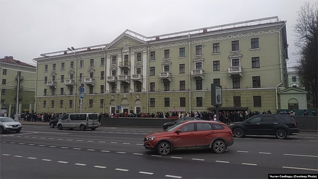 Студентський марш на проспекті Незалежності біля БНТУ​