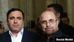 عیسی شریفی (سمت چپ)‌ در کنار محمدباقر قالیباف