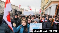 Интеграцияга каршы акция. Минск, 8-декабрь 2019-жыл