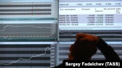 Графіки біржових індексів у Росії, ілюстративне фото