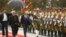Iran - Iranian President Hassan Rouhani and Armenian Prime Minister Nikol Pashinian inspect an Iranian honor guard at a welcoming ceremony in Tehran, February 27, 2019.