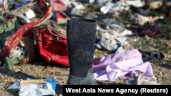 На месте падения фрагментов потерпевшего крушение самолета «Международных авиалиний Украины» (МАУ) Boeing 737-800. Тегеран, 8 января 2020 года.