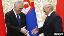 Таміслаў Нікаліч і Аляксандар Лукашэнка