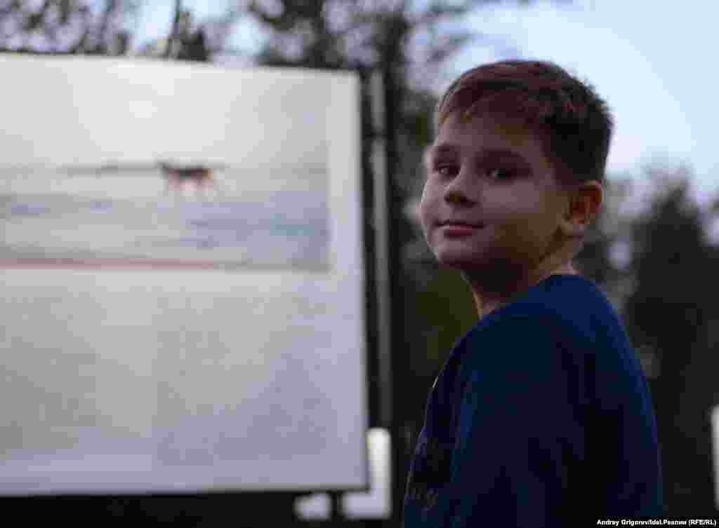 На щите в центре поляны &mdash; история собаки из приюта, так и не нашедшей свой дом и которой уже не на свете. Пес Бриз, которого звали еще Зельдин за интеллигентность, прожил в приюте шесть лет. Много раз к нему приходили знакомиться. Но домой никто не взял.