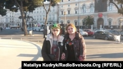 Діана Блащук із мамою Оксаною на вулицях Рима
