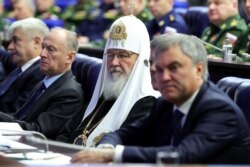 Голова Держдуми Росії В'ячеслав Володін і патріарх Московської православної церкви Кирило