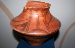 Керамічний горщик із зображенням землі, неба і драбинки між ними. Так трипільці уявляли світоустрій