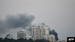 Дим над Києвом унаслідок нічної атаки РФ, 7 вересня 2025 року