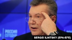 Віктар Януковіч у лютым 2014 году пасьля расстрэлаў на Майдане