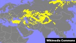 Төрки телдә сөйләшүче халыклар яшәгән җирләр