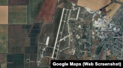 Российской военный аэродром «Гвардейское» в Крыму, скриншот спутниковой карты Google