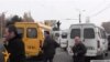Armenia - Minibus drivers on strike in Yerevan, 17Dec2014.