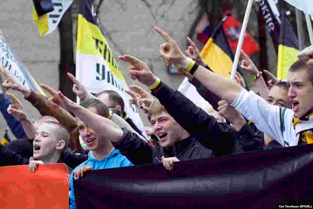 В столице России прошло первомайское шествие националистов. 2011.