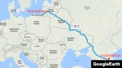 Нохчийчоь -- Нивенское, Google картан сурт.