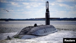 Амэрыкаснкая атамная ракетная подводная лодка USS Alaska клясы Ohio. Архіўнае фота