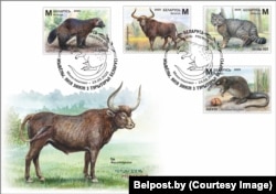 Жывёлы, зьніклыя з тэрыторыі Беларусі — паштовыя маркі