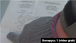 Кадар сюжэту ў тэлевізіі пра затрыманьне польскага грамадзяніна