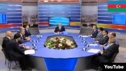 Выступления кандидатов в президенты Азербайджана за круглым столом в прямом эфире Общественного телевидения  .
