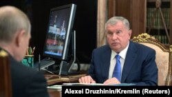 Игорь Сечин у Владимира Путина. 1 апреля 2019 года 