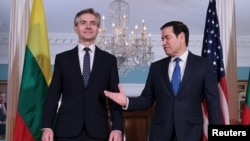 Кястуціс Будрыс і Марка Рубіё, 11 лістапада 2025 году