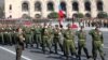 Armenia - Russian soldiers march during a military parade in Yerevan, 21Sep2011