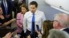 US Secretary of State Rubio speaks with reporters on his plane while flying from Suriname to Miami on March 27.