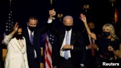 ԱՄՆ - Ջո Բայդենը և Քամալա Հարիսը տոնում են հաղթանակը նախագահական ընտրություններում, Ուիլմինգթոն, Դելավեր նահանգ, 7-ը նոյեմբերի, 2020թ․