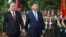  Tajik President Emomali Rahmon and China's Xi Jinping meet in Dushanbe on July 5.