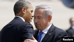 بنیامین نتانیاهو (راست) در کنار باراک اوباما