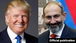 Дональд Трамп (слева) и Никол Пашинян 