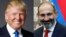 Дональд Трамп (слева) и Никол Пашинян 