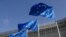 Belgium - European Union flags flutter outside the EU Commission headquarters in Brussels, June 17, 2022. 