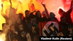 Уболівальники московського футбольного клубу «Спартак» у Москві, 30 жовтня 2013 року