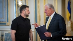 Кіт Келлог і Володимир Зеленський під час зустрічі в Києві, липень 2025 року