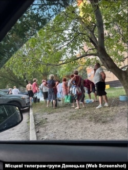 Черга за водою в окупованому Донецьку, липень 2025 року