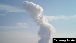 دود ناشی از انفجار در پادگان سپاه در ملارد