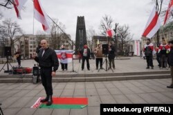 Беларуская акцыя ў цэнтры Вільні. 26 студзеня 2025