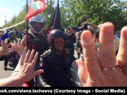 «Нічні вовки» у Празі, 7 травня 2016 року