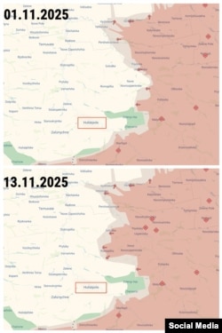 Гуляйполе, ситуация на фронте по данным проекта DeepState