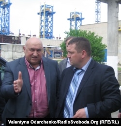 Голова правління «Рівнеазот» Михайло Заблуда і голова Рівненської ОДА Сергій Рибачок