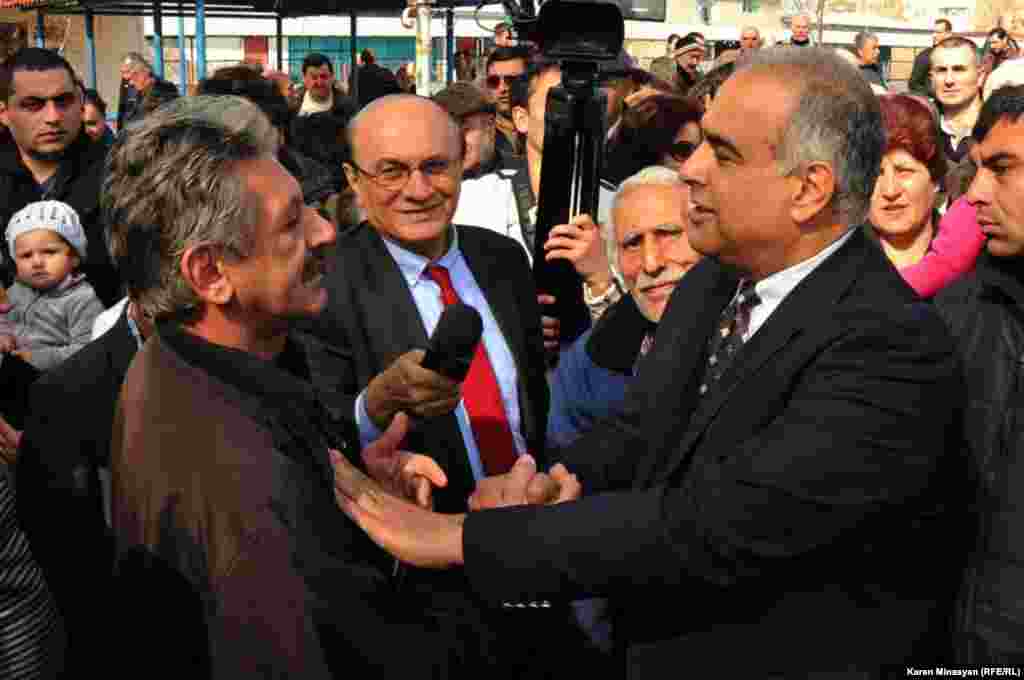 Armenia -- Opposition leader Raffi Hovhannisian holds meetings with supporters in regional towns, 26Feb2013